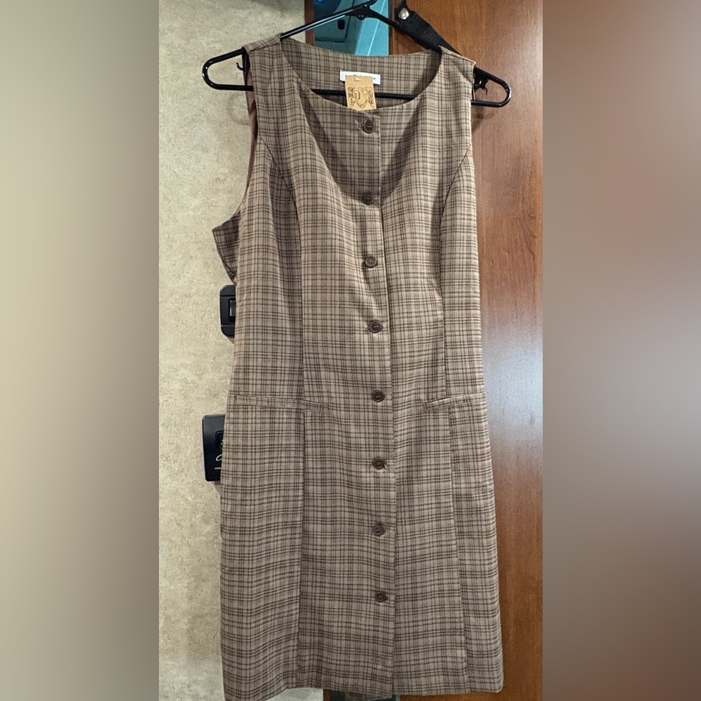 Chic Plaid Sleeveless Midi Dress